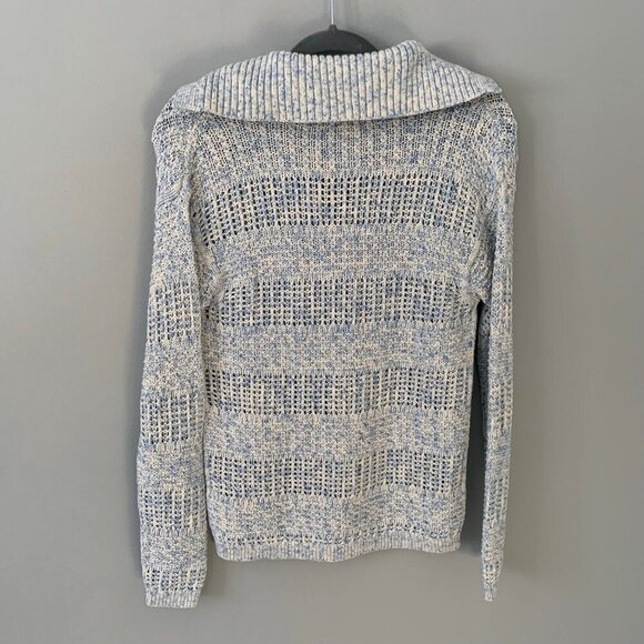 Talbots wide knit pullover collared long‎ sleeve cotton sweater - XS - Picture 7 of 10